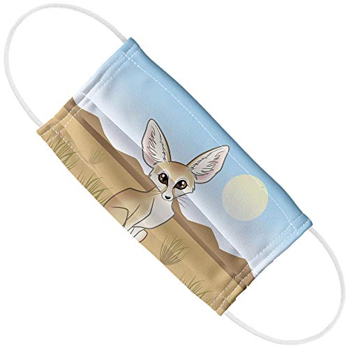 Fennec Fox 1-Ply Reusable Face Mask Covering with Adjustable Nose Wire, Unisex