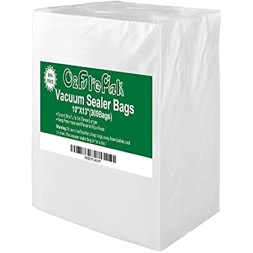 O2frepak Plus Quart 10"x13" Vacuum Sealer Bags 300ct for Food Storage
