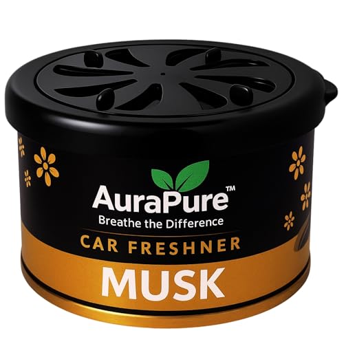 AuraPure Musk Car Gel Perfume | Long Lasting Car Air Freshener (4...