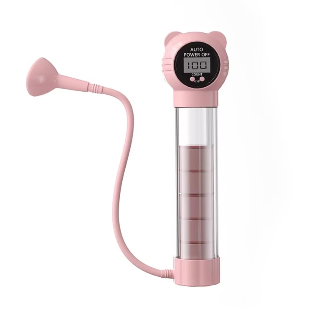 Pinafresa Counter Abdominal Muscle Trainer Breathing Exercise Device Deep Breathing Dumbbell Lung Capacity with Counter Pink