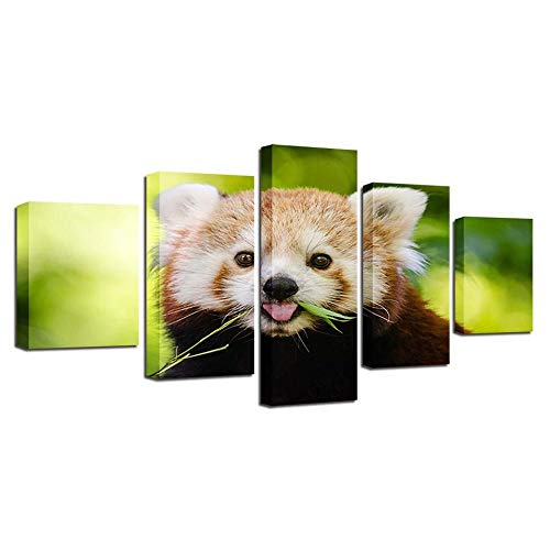 Impression sur toile animal écureuil résistant aux UV tableau mural 5 pièces moderne