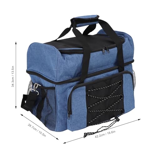 Luqeeg 2 Ball Bowling -Beutel, Tragbarer Bowling -Beutel mit Verstellbarem Schultergurt und Gepolstertem Halter, 4 Nicht -Slip -Basen Mutiple Taschen, Passt zu Einem Einzelnen Paar