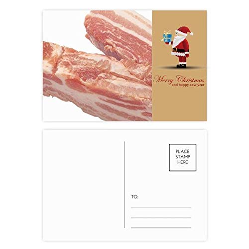Cartes postales de Père Noël porc gras : lot de 20 cartes de vœux humoristiques de Noël
