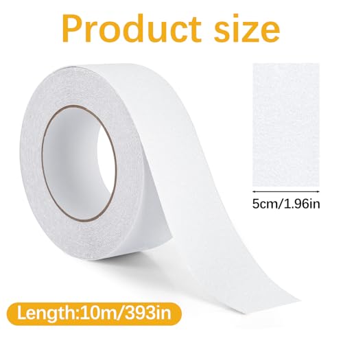 RISF Antirutsch Klebeband, 5cm x 10m Antirutschband Selbstklebend, Treppe, Wasserdicht, Antirutsch Treppenstufen, Schützt Ältere Menschen, Kinder/Haustiere vor Ausrutschen und Stürzen