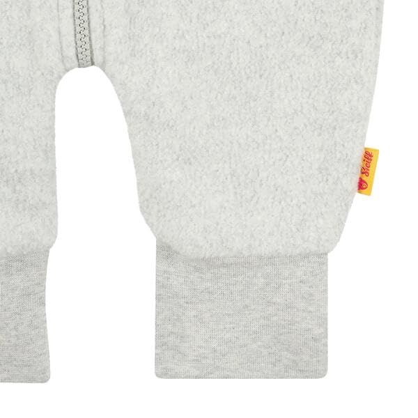 Steiff Strampler langarm EU Größe 68 harbor mist melange, Baby-Strampler, langarm Strampelanzug für Babys, Body langärmelig Einteiler, weicher und bequemer Wickel-Strampler, waschmaschinenfest