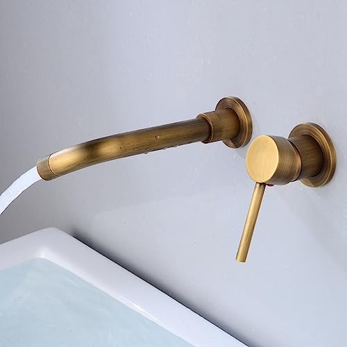 Robinet de lavabo de salle de bain mural rotatif pour une routine fluide