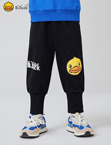 B.Duck Unisex Kids Sweatpants with Pockets Cartoon Duck Elastic Waist Joggers Pants for Toddler Boys Girls (3-12 Years)2