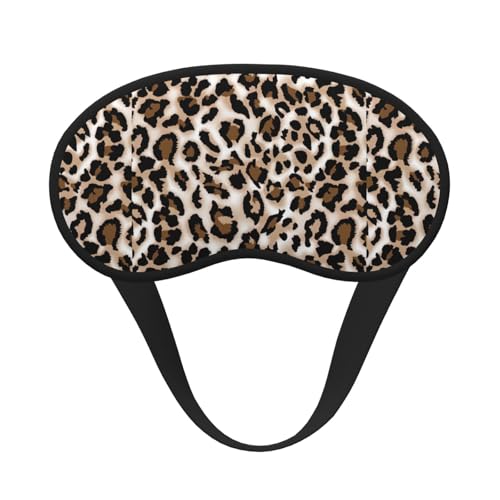Antifaz para dormir unisex con estampado de leopardo, cómoda, para viajes, meditación, sueño, viajes