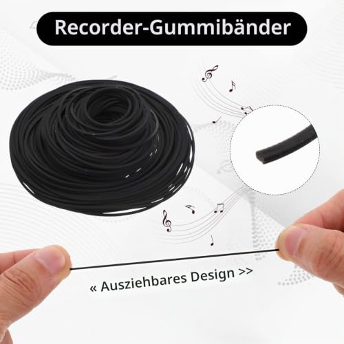 200 Stück Recorder Gummiriemen 40–135 mm Kassettenrecorder Reparatur Wartung Kassettenmaschine Vierkantriemen für DVD-CD-LD-VCR Repeater Laufwerke (1 mm Breite)
