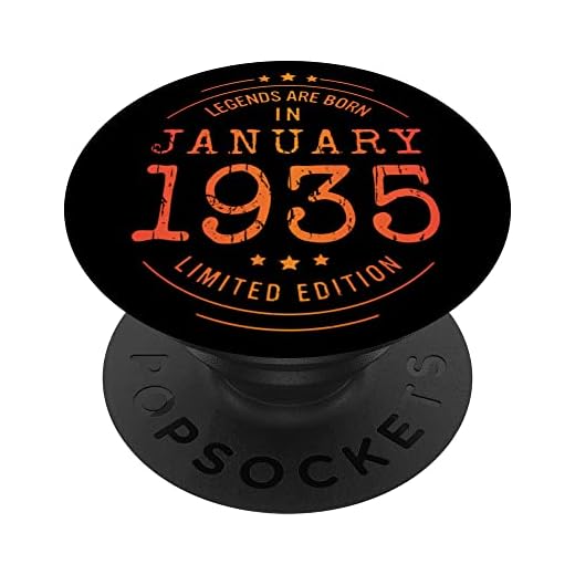 Cumpleaños Enero 1935 Edición Limitada Regalo January 1935 PopSockets PopGrip Intercambiable