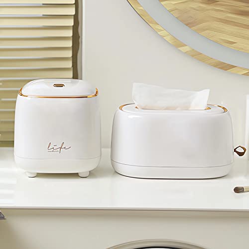 Set 2 Mini Canecas de Basura con Tapa y Porta Papel