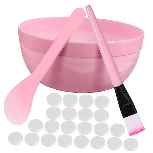 FRCOLOR Compressed Facial Mask Tool Kit Mask Bowl Set Brush Gentle Diy Mask Application Tool Skincare Tool for Women