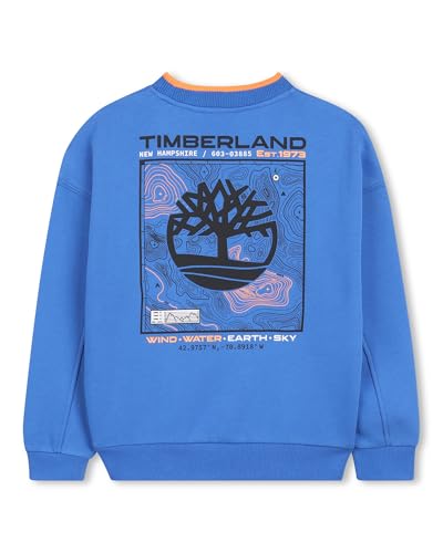 Sweatshirt Timberland bleu pour garçon en coton doux - 3