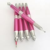 Microblading Hand Tool 5Pcs Double Head Round Shading Needle and Flex Blades Manual Microblade Needle Handle - QMYBrow