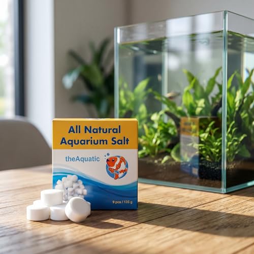 Image of Premium Aquarium Salt, Aquarium Salt Freshwater Tablets for Aquarium Water Treatments Essential Supplies (9 Tablets)