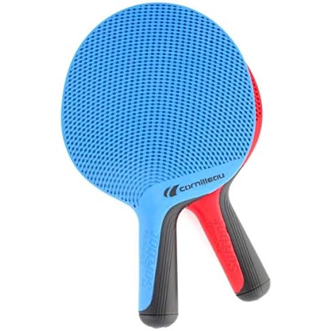 Cornilleau Eco Design Table Tennis Duo Set (2 Bats), Red/Blue Cover