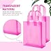Qilery 100 Pack Frosted Plastic Gift Bags with Handles Small 8