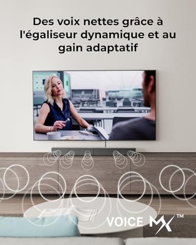 ULTIMEA 5.1ch Barre de Son TV avec Dolby Atmos, Système Audio Surround Home Cinéma, Barre de Son avec Caisson de Basses pour TV, 340W, Basses Réglables, App, Bluetooth 5.4, Poseidon M60 Boom – Image 6