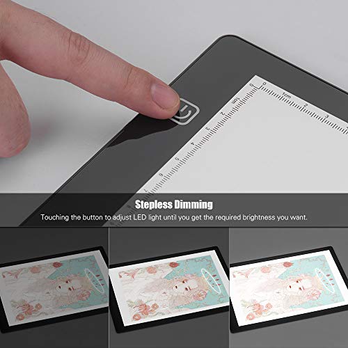 Aibecy Magnetic A3 LED Tracing Light Box Ultra-thin Stepless Dimmable Brightness Artcraft Light Table Pad Board with Scale USB Powered Portable Copy Board for Artists Adults Students Sketching Drawing - Thumbnail 4