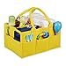 Relaxdays Baby Windel Caddy, 11 Fächer, entnehmbare Trenner, tragbare Filztasche, Auto & Wickeltisch Organizer, gelb