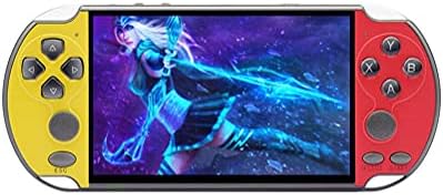 Colore da 5,1 Pollici Console per Videogiochi retrò 8500 Giochi integrati simulatore Multiplo i Giochi Possono archiviare Video Musica e-Book registratore Sistema di Gioco Portatile (Giallorosso)