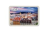 Lacado mate Cartel de chapa de 18 x 12 cm Linz Austria, diseño: casco antiguo desde arriba DekoNo7