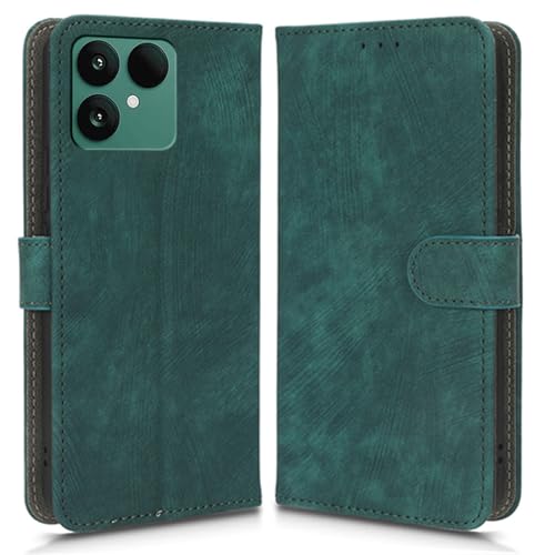 Hülle Kompatibel mit Fairphone 6, RFID-Blockierung, Magnetisches Flip-Leder, Stoßfeste Schutzabdeckung mit Kartenfächern & Ständer