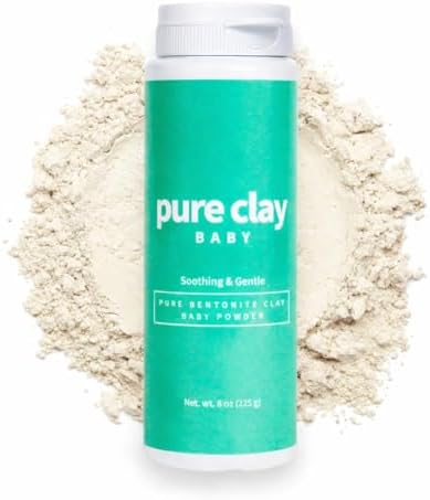 Pure Clay Talc Free Baby Powder, Organic Calcium Bentonite Clay