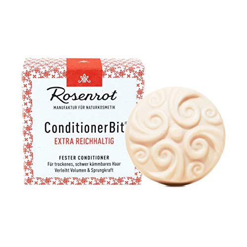 Rosenrot Naturkosmetik - ConditionerBit® - fester Conditioner Extra Reichhaltig - Für trockenes, schwer kämmbares Haar - Verleiht Volumen & Sprungkraft Cover