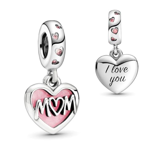 Image of Mom Family Charms Bead for Bracelets and Necklaces Jewelry Charm for Women Valentine Mother's Day