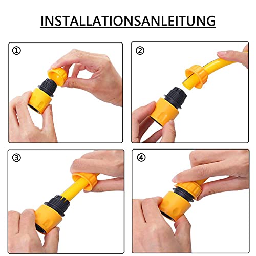 YUTOU 8 Piece Hose Coupling 1/2 Inch Plastic Hose Connector Set Hose Connector Extender 1/2 Inch Connector for Hose Connection to Garden and Car Wash - Image 4