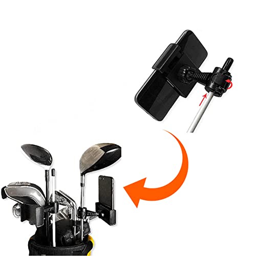 ABS Swing Record Phone Suptor Clip de Soporte para Cart & Club con Ajuste de ángulo 360 ​​Grados (#1)