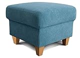 Hocker im Landhausstil mit Holzfüßen passend zum Ohrensessel Finja