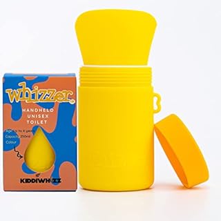 The Whizzer by Kiddiwhizz | Travel Potty & Toilet for Toddlers & Kids | Award-Winning Portable Solution for On-The-Go Potty Training | Unisex Holiday Essentials & Suitable for Up to 8 Years (Yellow)