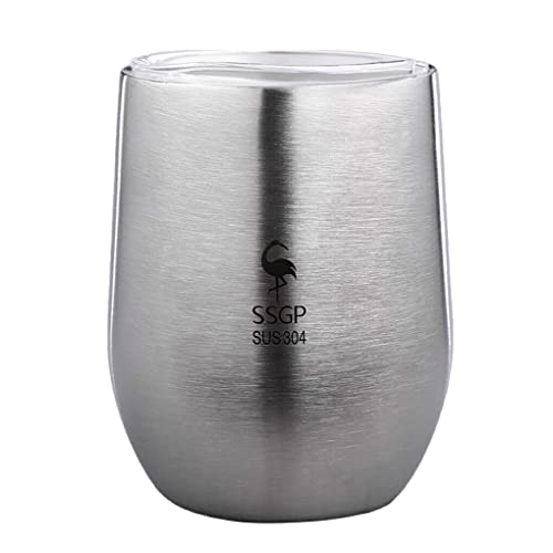 WIUSOODE Copo de camada dupla reutilizável de aço inoxidável caneca de chá xícaras tipo presente de