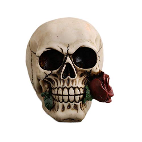 Harz Schädelkopf Modellsimulation Skelettkopf Medizinische Schädel Kunst Kopie für Desktop Halloween Dekor