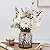 MEGLORYA Fake Flowers Artificial Flowers Roses Daisies with Vase, Faux Silk Flowers Eucalyptus Fake Plant Decor for Home Office, Bathroom Farmhouse Kitchen Dining Table Decor