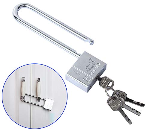dingchi Long Lock Beam Bike Padlock Anti-Theft Door Cabinet Drawer Gate Lock with Keys Lock Long Beam Gym Locker Locker Padlock Glass Door Lock by WANLIAN - Used condition - Image 3