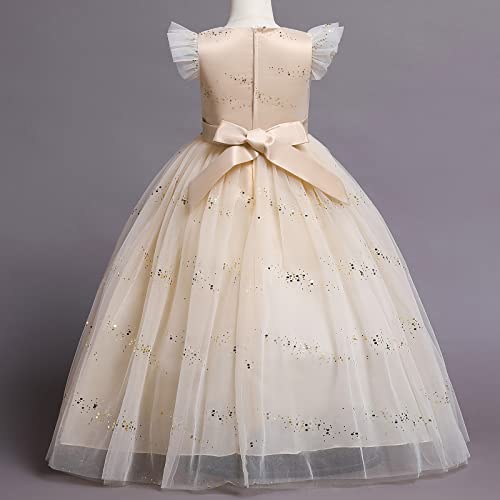 IBTOM CASTLE Girls Long Communion Princess Dresses Flower Pageant Party Wedding Floor Length Dance Evening Gowns4