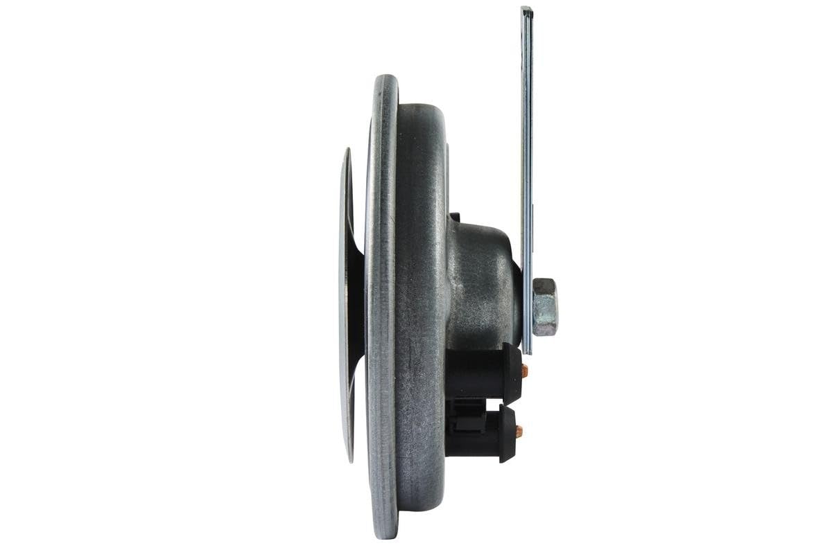 HELLA Klakson - B36 - 48V - 105dB(A) - Zakres częstotliwości: 335Hz - Sygnał niski - elektryczny - ECE - Kolor obudowy: szary - Złącze wtykowe płaskie - Ilość: 1 - 3BA 002 768-771