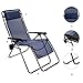 Timber Ridge Zero Gravity Locking Lounge Chair Recliner for Outdoor Beach Patio Pool Support 300lbs, Blue