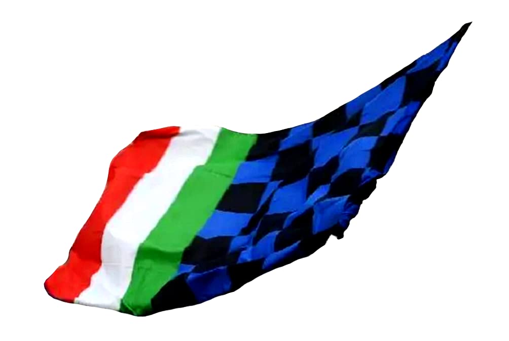 Bandiera stendardo Bandierone nero azzurro 220x145 cm tricolore BGSNATR220x145