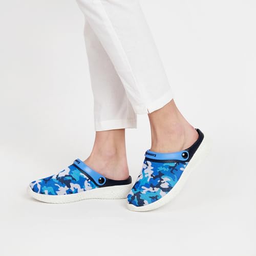 Image of KazarMax Women Navy Blue Camo Clogs - 8 UK