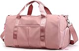 PlasMaller Sports Gym Bag Lightweight Travel Duffel Handbag with Dry Wet Pocket & Shoes Compartment...