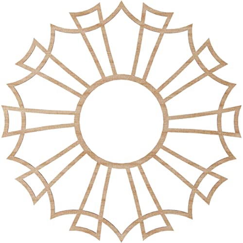 Image of Ekena Millwork 30 inchOD x 10 1 /2 inchID x 1 /4 inchT Augustus Wood Fretwork Pierced Ceiling Medallion, Alder