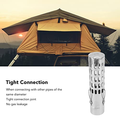 Haofy Zelt-Schornstein-Abdeckung, Tragbare Belüftung, Wetterfeste Edelstahl-Zeltofen-Rohrkappe für den Außenbereich