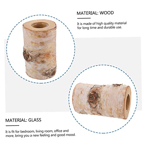 Vicasky Birch Candle Holder Wedding Decor Desktop Decor Woodsy Decor Wood Candle Holder Wooden Candle Holder Holder For Candle Glass Lucky Tree Fashion Candlestick For Decor Use Desk Topper #TOP6