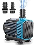 Pawfly Aquarium Submersible Water Pump (3000L/H, 45W) Ultra Quiet Water Fountain Pump with 8.2 ft. Lift Height Adjustable Water Pump for Fish Tanks Ponds Gardens Waterfalls Statuary and Sumps, 800 GPH