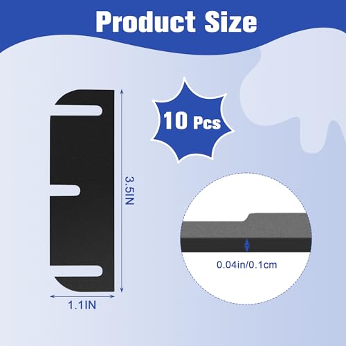 Image of 10 Pack Door Hinge Shims, 4 Inch Lenth 0.040 Inch Thickness Hardware for Door Hinge Repair Kit (3hole)