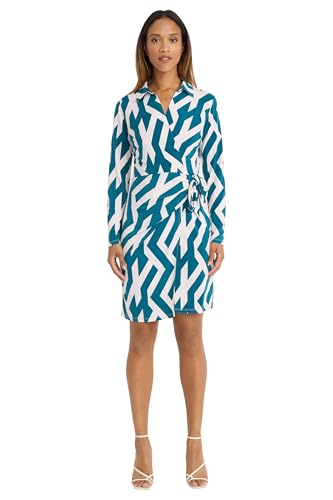 Donna Morgan Long Sleeve Perfect Wedding Guest Or Bridal Shower Casual Wrap Dress for Women